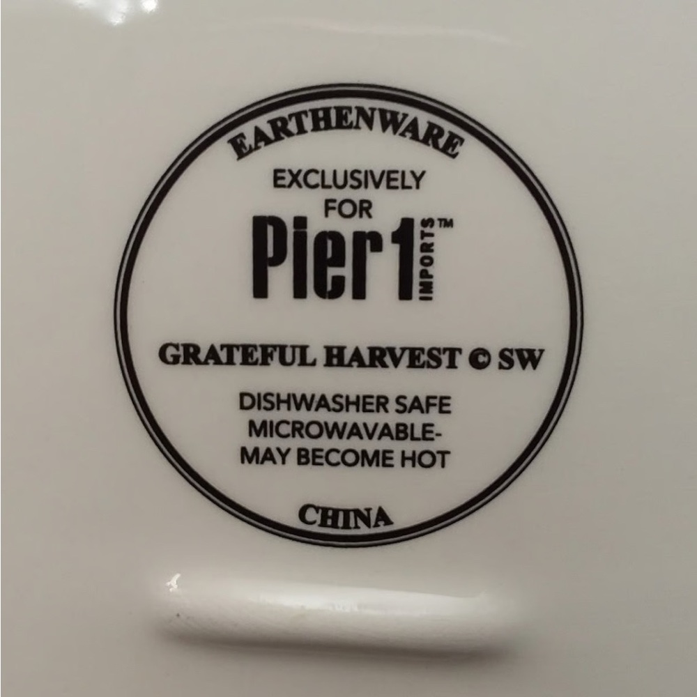 Pier 1 Grateful Harvest Earthenware Plate - Picture 3 of 7